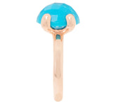 Set of 3 Blue Gemstone Sterling Silver Roseclad Stack Rings Size 6